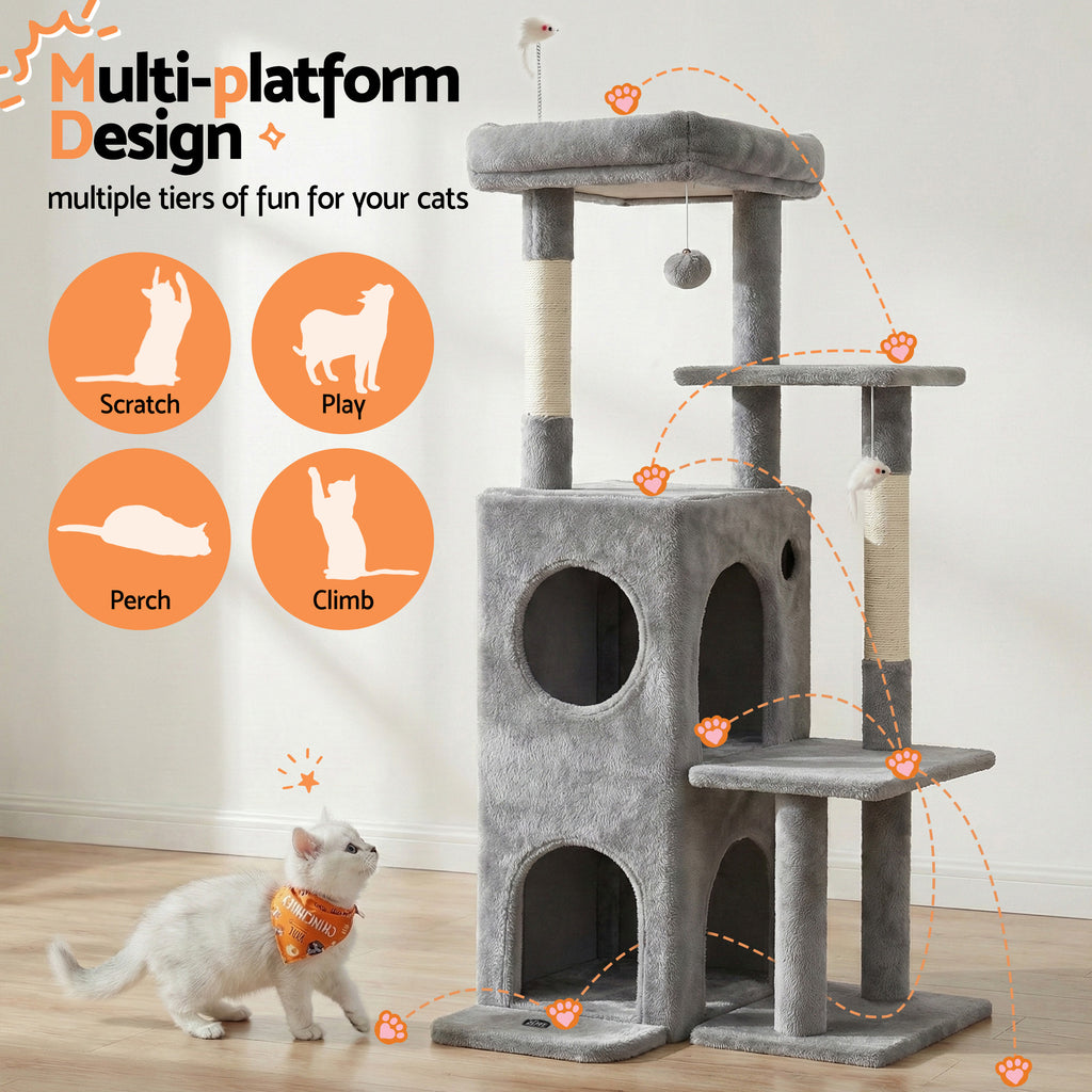Cat Tower 127cm – Light Grey