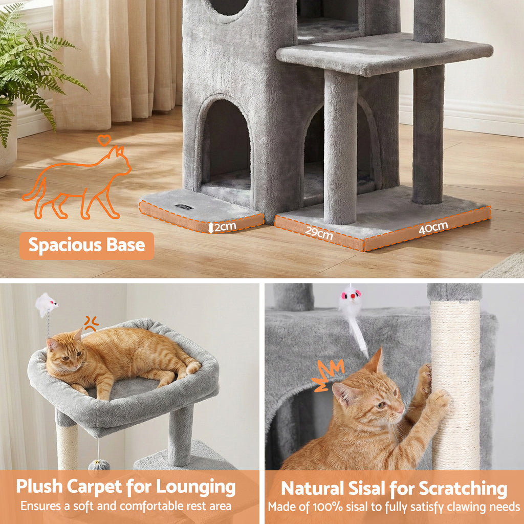 Cat Tower 127cm – Light Grey