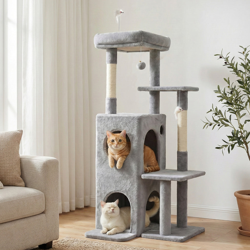 Cat Tower 127cm – Light Grey