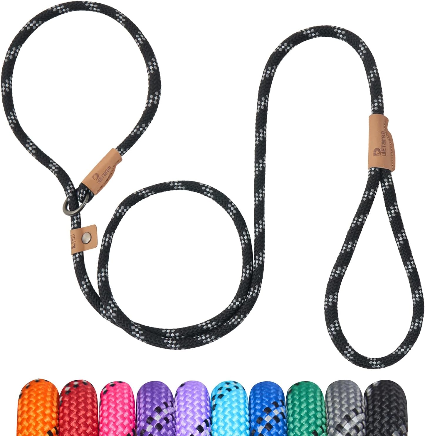 Slip Lead Dog Leash – Black