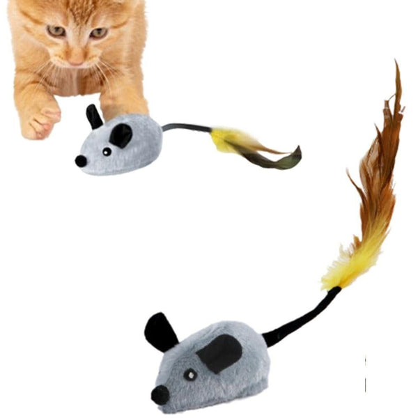 Interactive Mouse Cat Toy – Grey