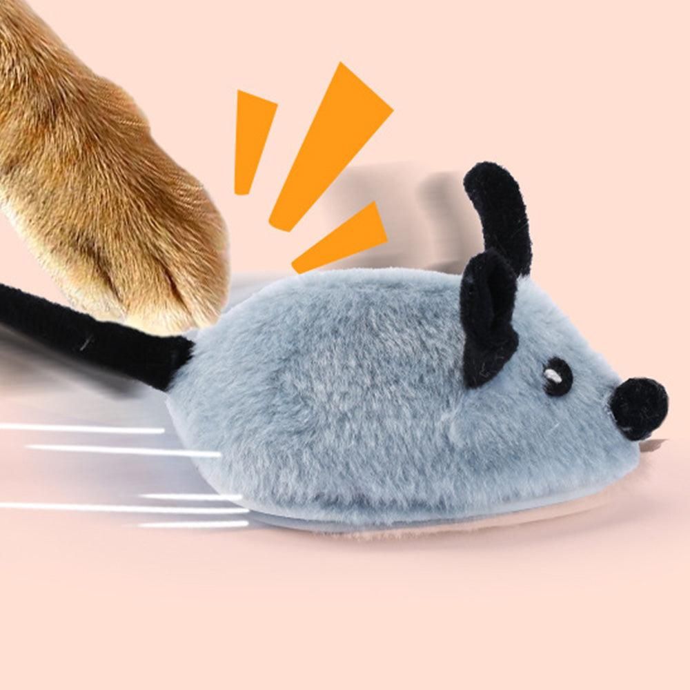 Interactive Mouse Cat Toy – Grey