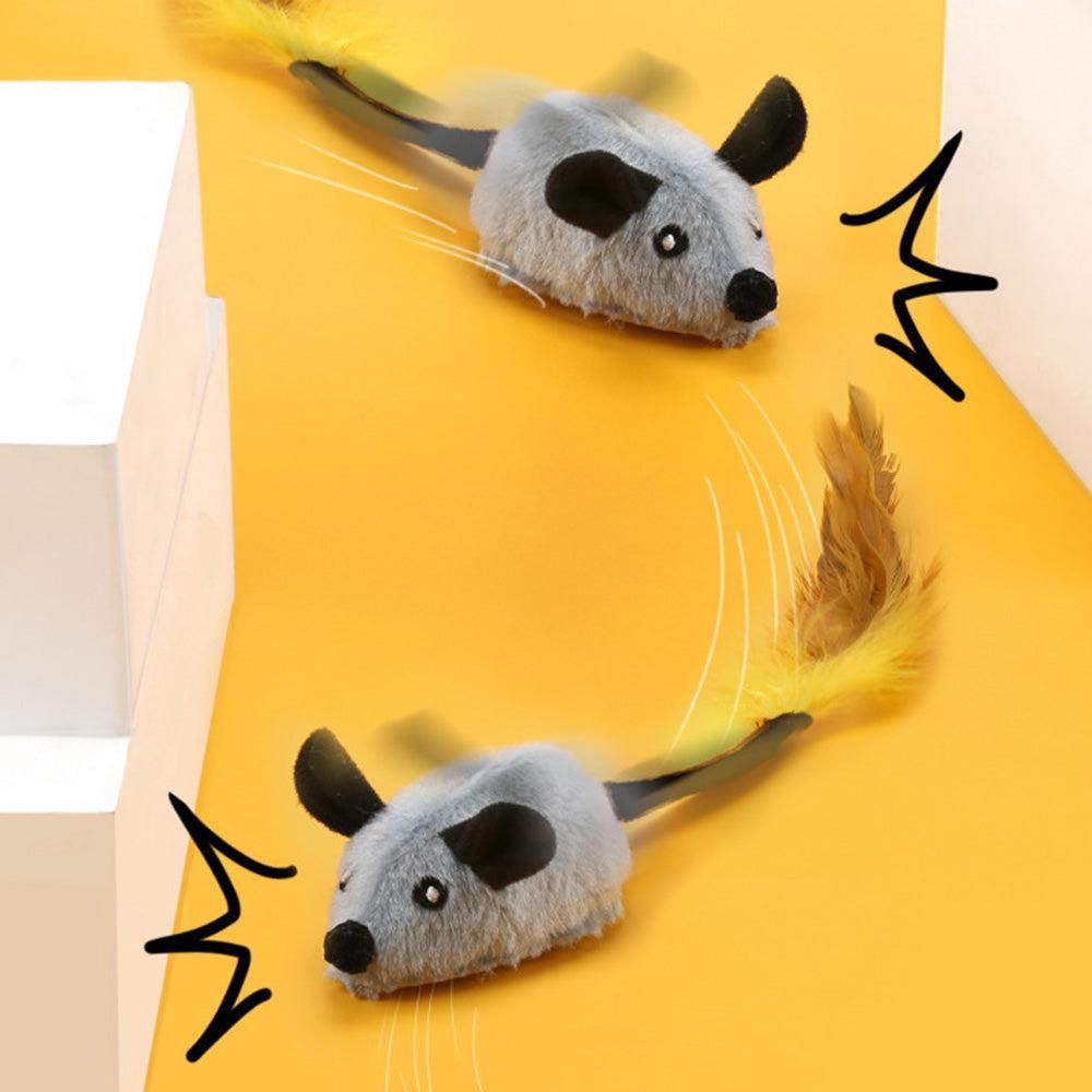 Interactive Mouse Cat Toy – Grey