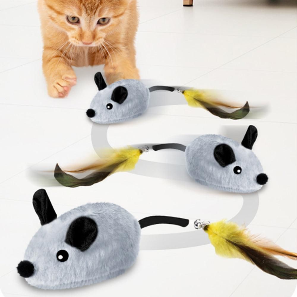 Interactive Mouse Cat Toy – Grey