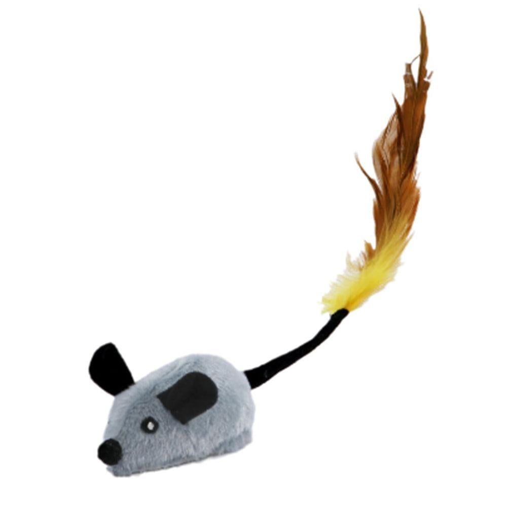 Interactive Mouse Cat Toy – Grey