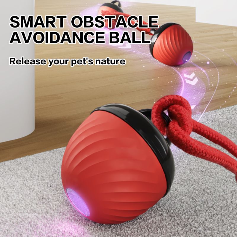 Electric Rolling Pet Ball – Red