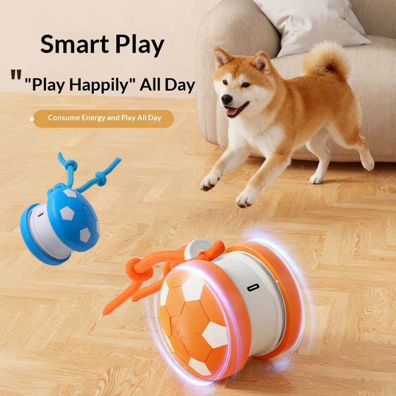 Self-Rolling Pet Ball – Orange
