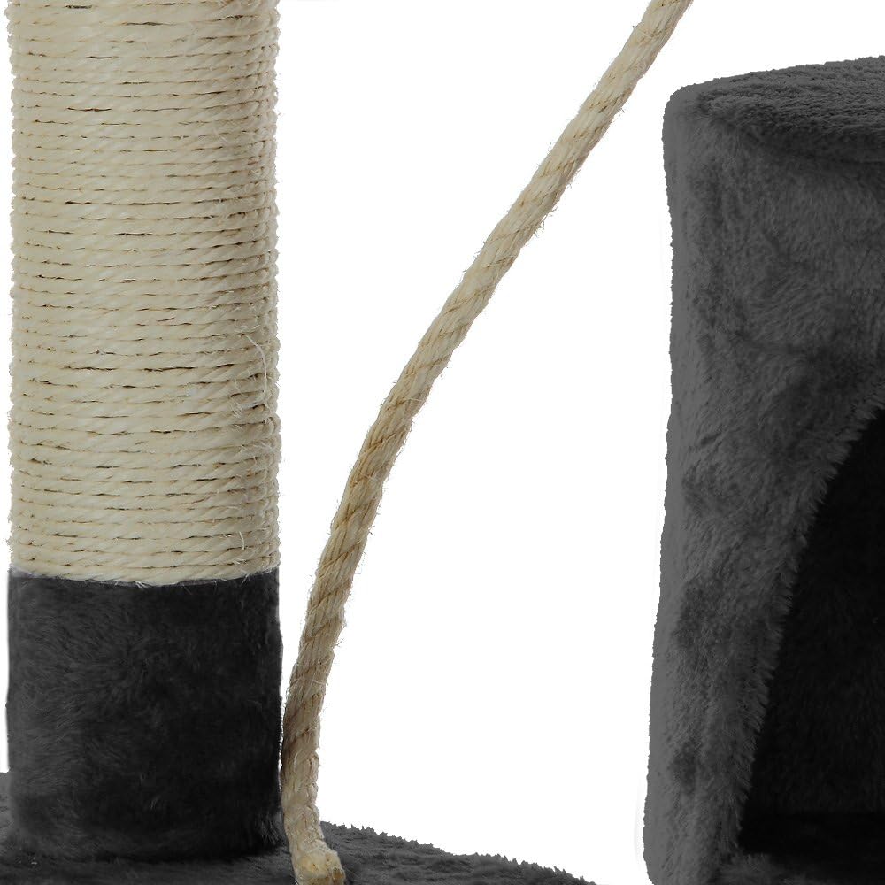 Multi-Level Cat Tree 140cm – Dark Grey
