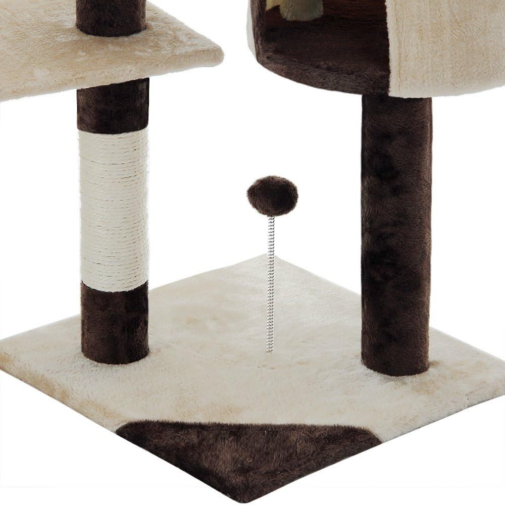Multi-Level Cat Tree 140cm – Beige