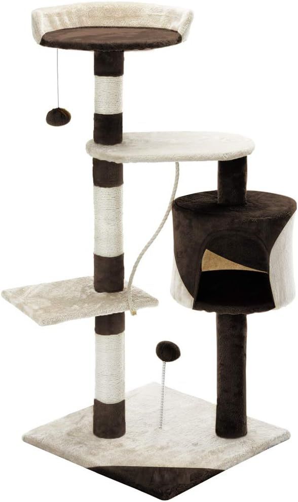 Multi-Level Cat Tree 140cm – Beige