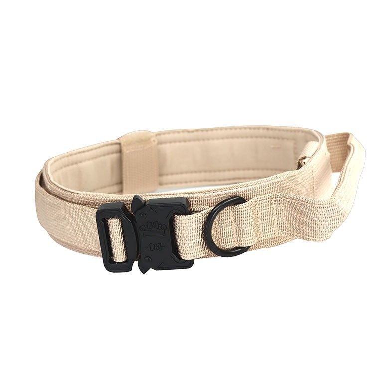 Tactical Dog Collar – Khaki, XL