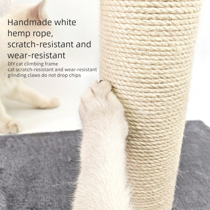 Cat Tree with Scratching Post – Grey