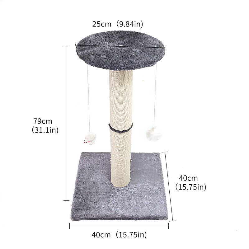 Cat Tree with Scratching Post – Grey