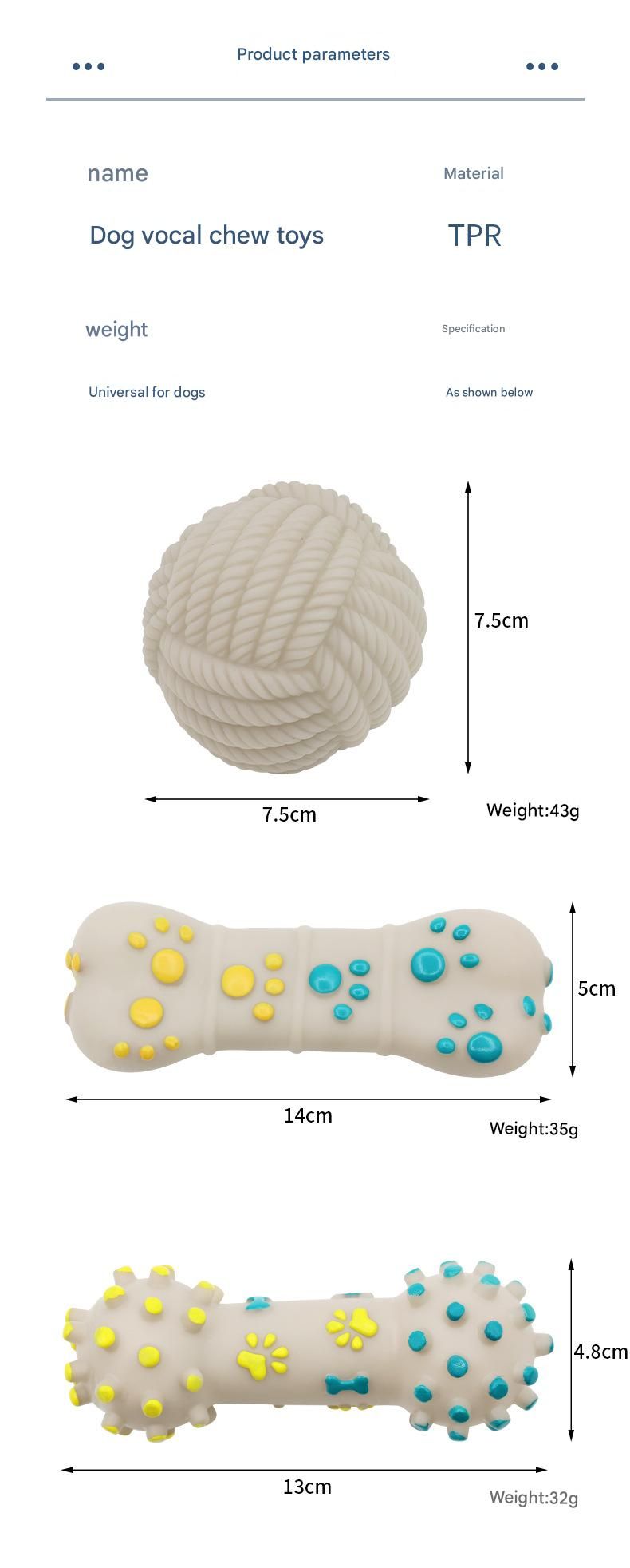Squeaky Bone Dog Toy