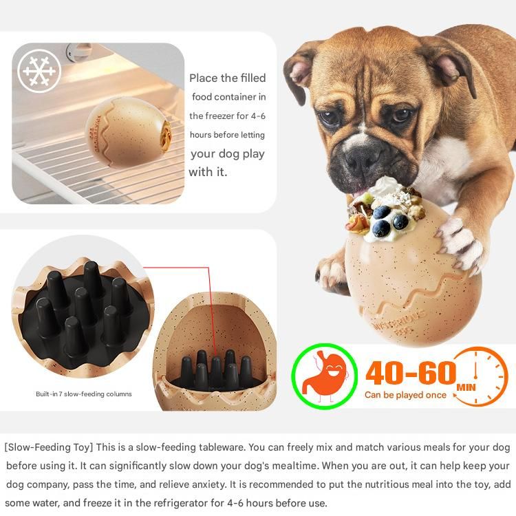Dinosaur Egg Slow Feeder – Black